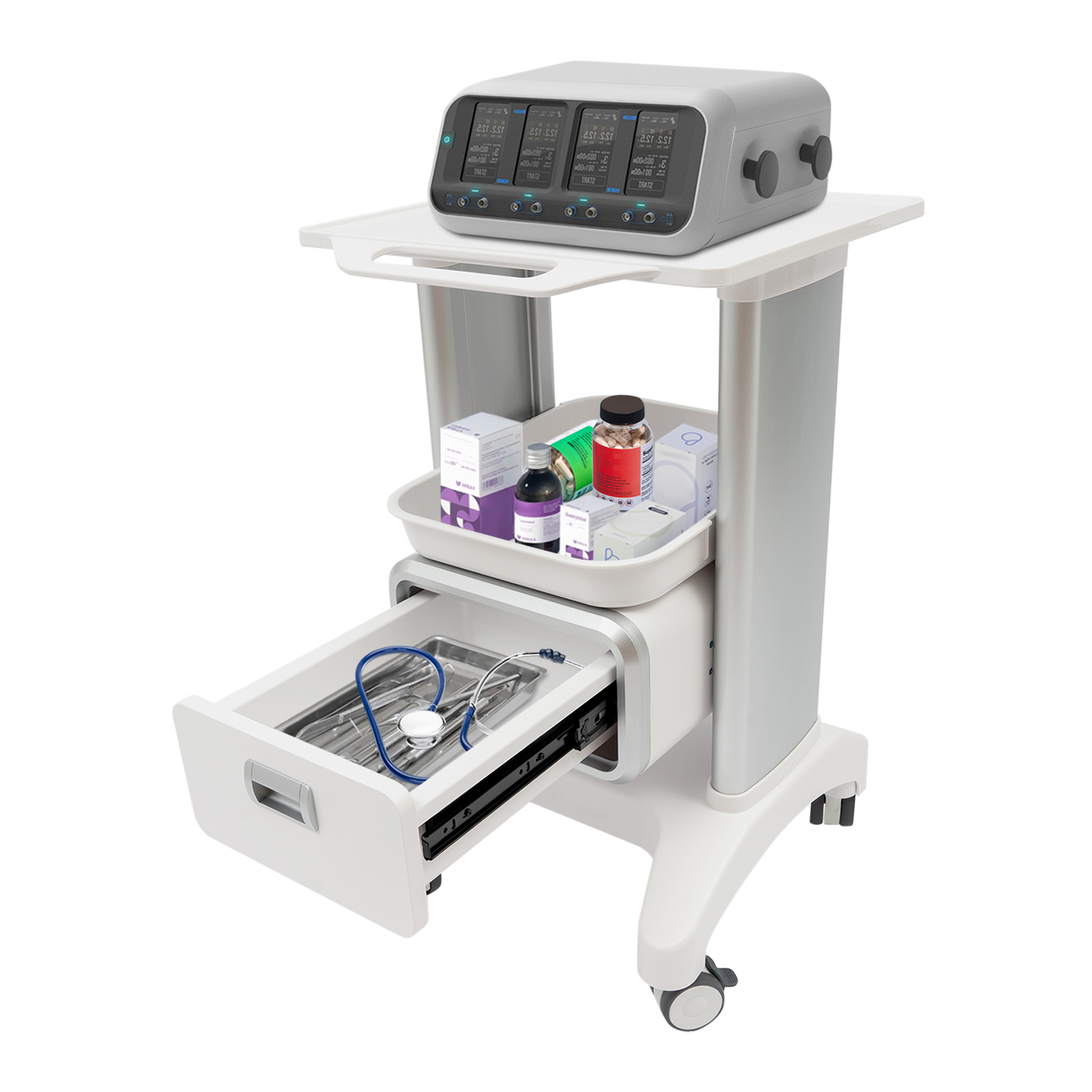 Medical Lab Ultrasound - Lab Carts Medical Trolley Cart Mobile