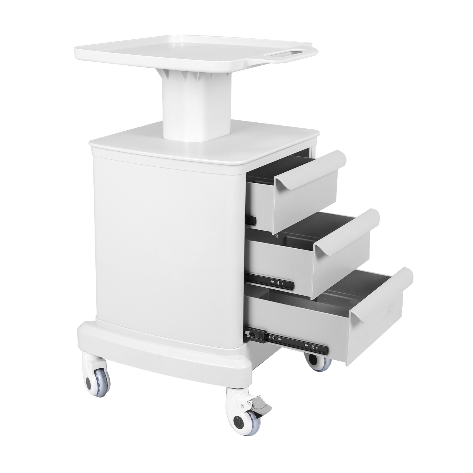 Medical Lab Ultrasound - Mobile Medical Cart with 3 Drawers
