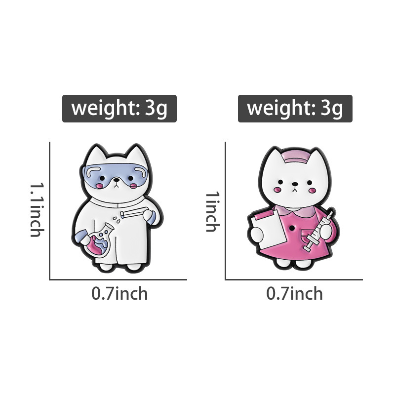 2pcs Cute Cartoon Medical Cat  - Medical Lab Supplies 评论和价格