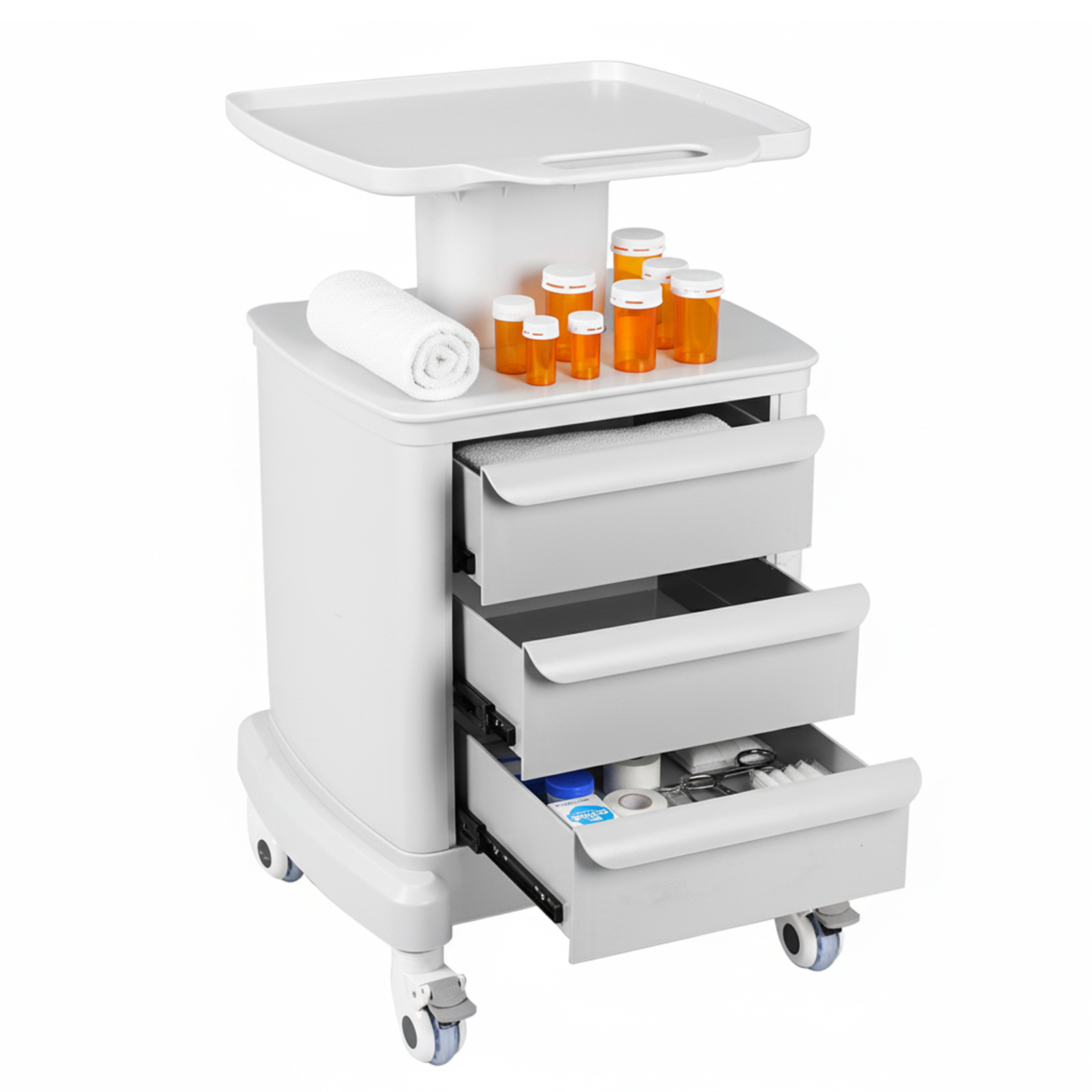 Mobile Medical Cart with 3 Dra - Medical Lab Ultrasound 评论和价格