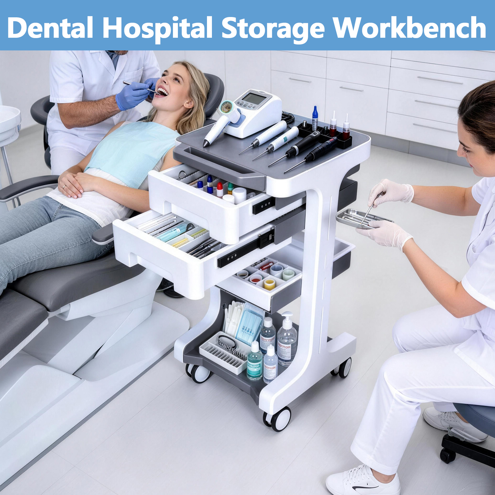 3 Tier Medical Rolling Cart wi - Medical Lab Ultrasound 评论和价格